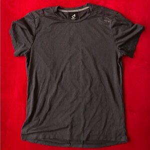 Alive Men's Short Sleeve Qwick-Dry Dark Gray Pullover Workout Gym T-Shirt Sz: M